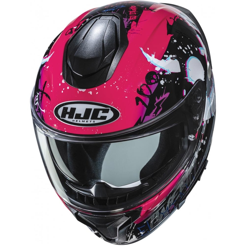 Fullface motorcykelhjelm HJC C71 FQ20 MC8 sort-pink