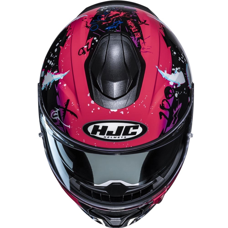 Fullface motorcykelhjelm HJC C71 FQ20 MC8 sort-pink