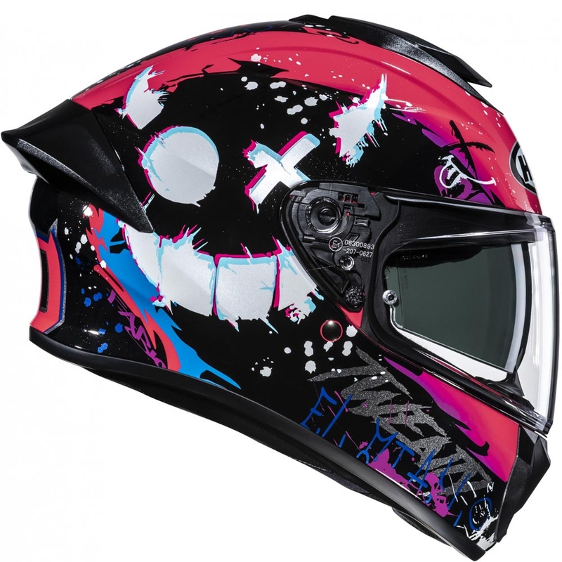 Fullface motorcykelhjelm HJC C71 FQ20 MC8 sort-pink