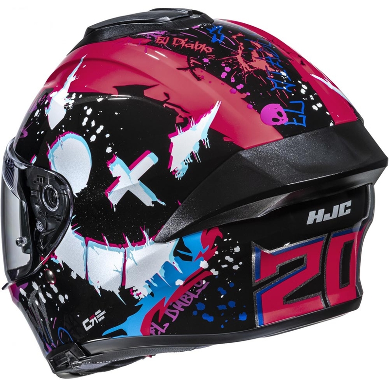 Fullface motorcykelhjelm HJC C71 FQ20 MC8 sort-pink