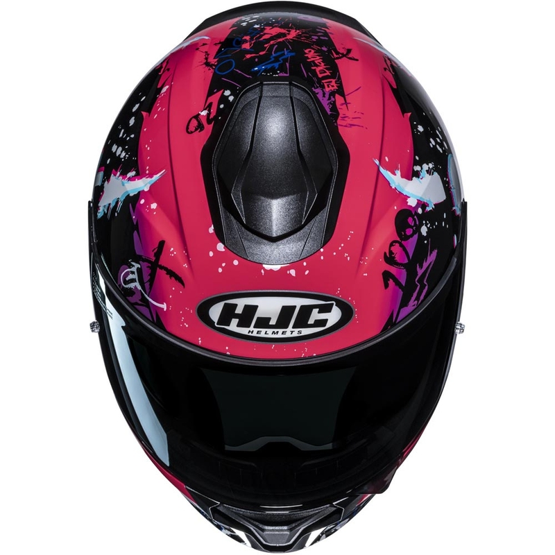 Fullface motorcykelhjelm HJC C71 FQ20 MC8 sort-pink