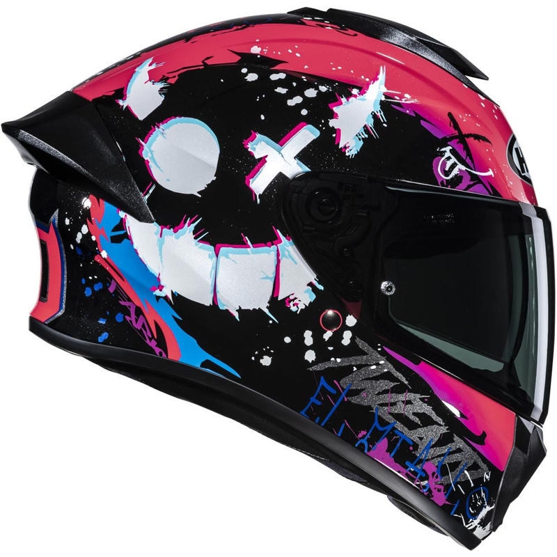 Fullface motorcykelhjelm HJC C71 FQ20 MC8 sort-pink