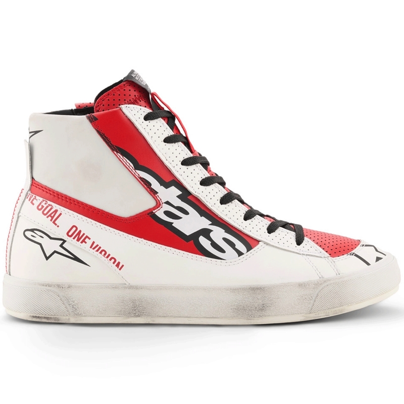 Alpinestars Stated Flair motorcykelstøvler hvid-rød