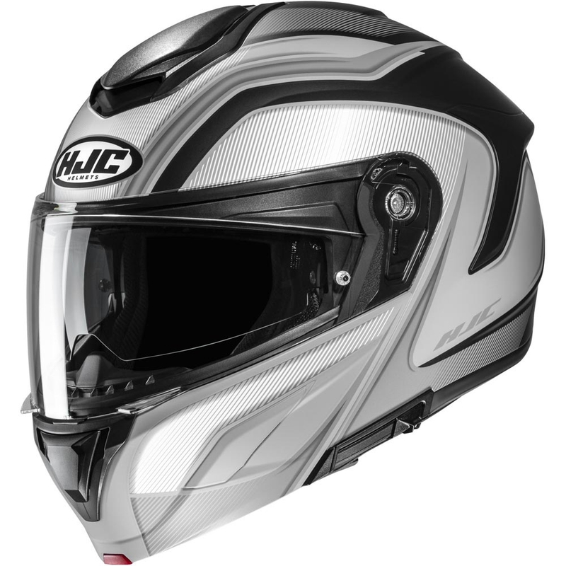 Flip-up motorcykelhjelm HJC C92 Sirius MC5SF sort-hvid-sølv