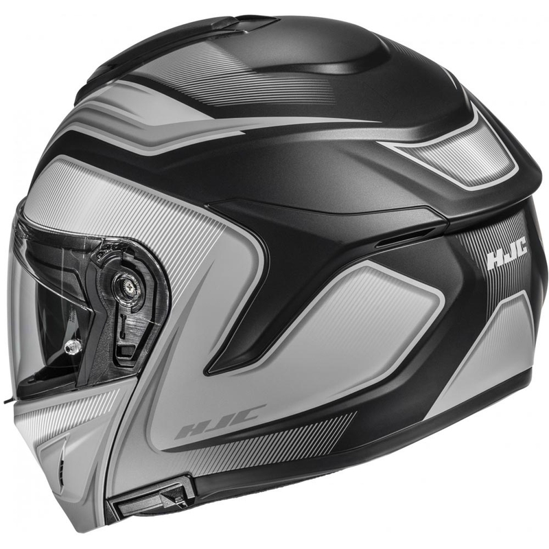 Flip-up motorcykelhjelm HJC C92 Sirius MC5SF sort-hvid-sølv