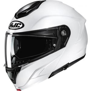 Flip-up motorcykelhjelm HJC C92 Solid perlehvid