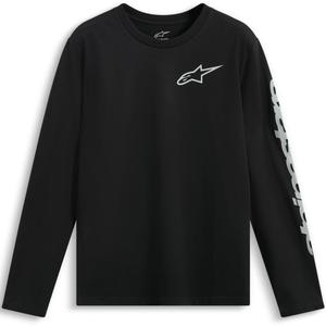 T-shirt Alpinestars Trackside CSF Langærmet, Sort/Hvid