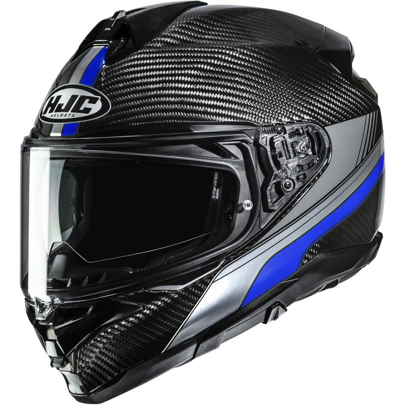 HJC F72 Carbon Eos MC2 fullface motorcykelhjelm sort-blå