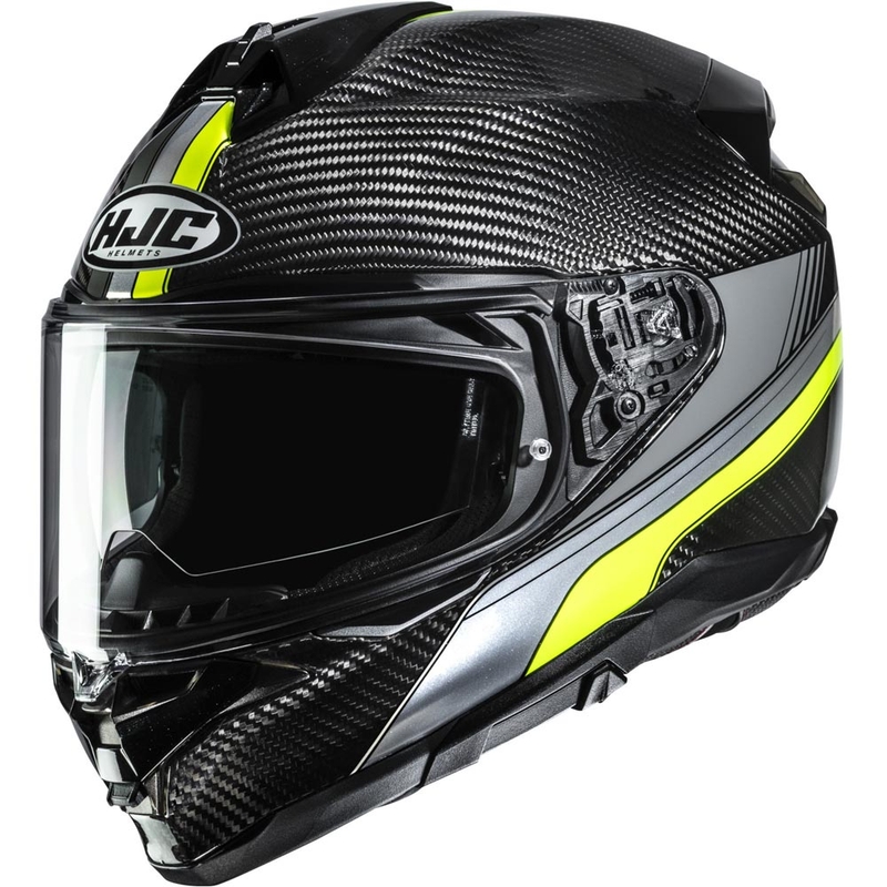 Integralhjelm HJC F72 Carbon Eos MC3H sort-fluo gul