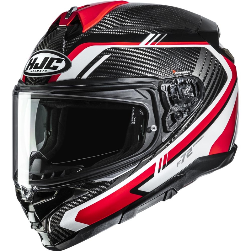 Integralhjelm HJC F72 Carbon Kairo MC1 sort-hvid-rød