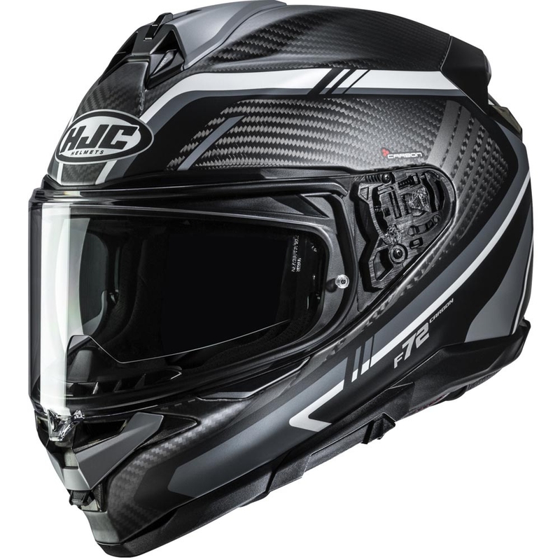 Integralhjelm HJC F72 Carbon Kairo MC5SF sort-grå-hvid
