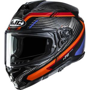 Integralhjelm HJC F72 Carbon Kairo MC8 sort-orange-rød-lilla