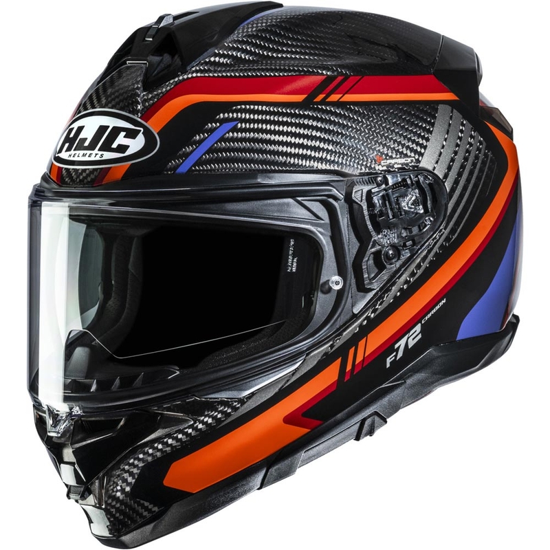 Integralhjelm HJC F72 Carbon Kairo MC8 sort-orange-rød-lilla