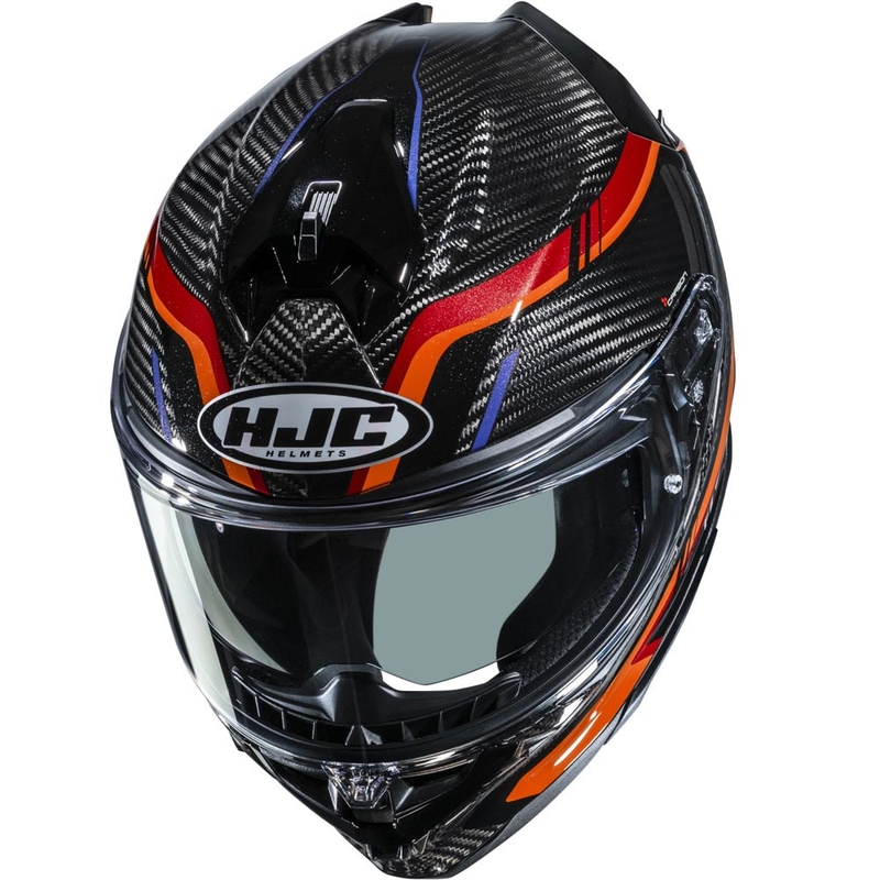 Integralhjelm HJC F72 Carbon Kairo MC8 sort-orange-rød-lilla