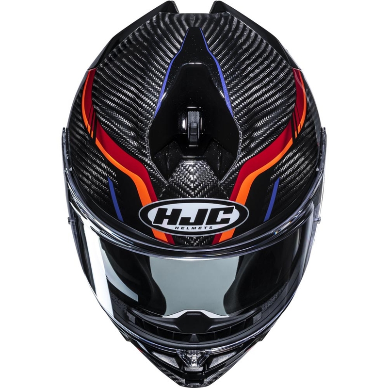 Integralhjelm HJC F72 Carbon Kairo MC8 sort-orange-rød-lilla