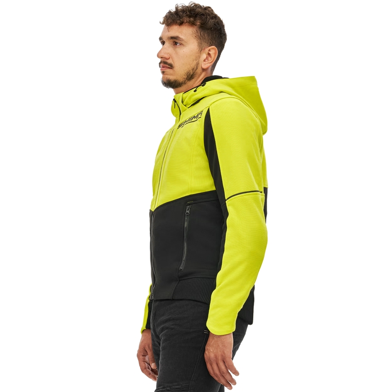 Shima Daybreaker motorcykelsweatshirt sort-fluo gul