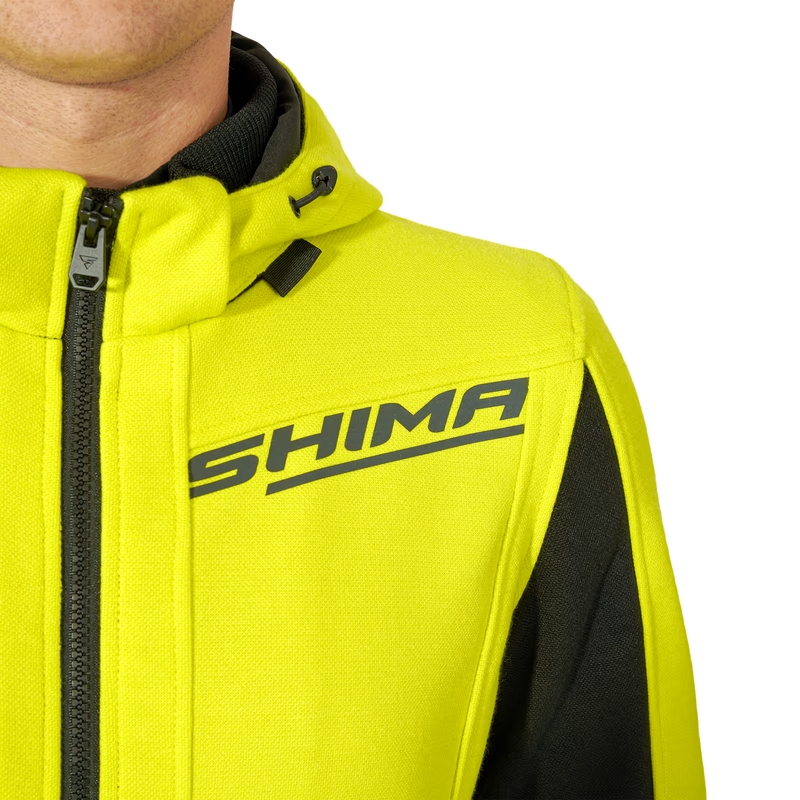 Shima Daybreaker motorcykelsweatshirt sort-fluo gul
