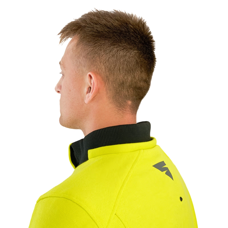 Shima Daybreaker motorcykelsweatshirt sort-fluo gul