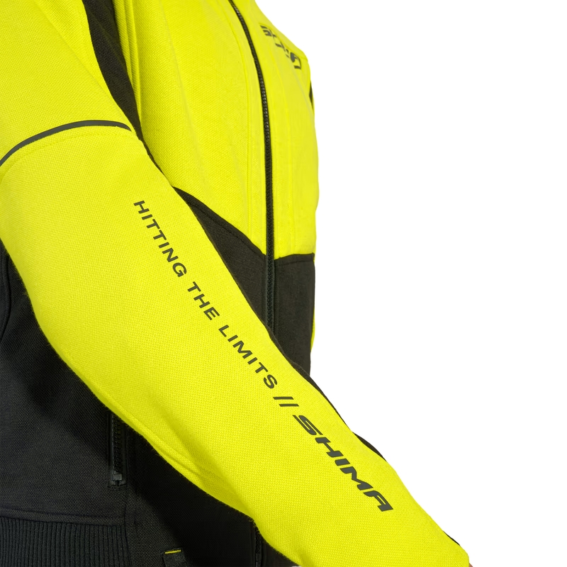 Shima Daybreaker motorcykelsweatshirt sort-fluo gul