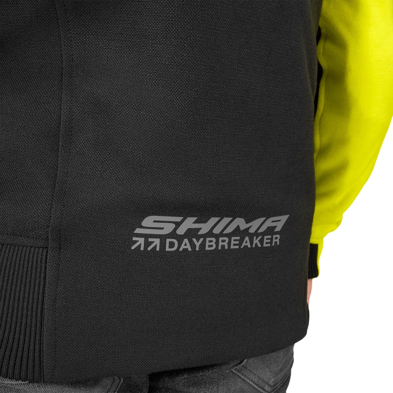 Shima Daybreaker motorcykelsweatshirt sort-fluo gul