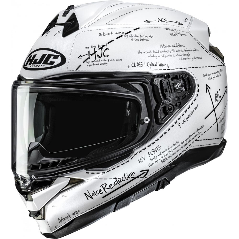 HJC F72 Odyssea MC10 integralhjelm, hvid-sort