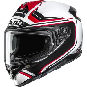 Fullface motorcykelhjelm HJC F72 Oflo MC1 hvid-sort-rød