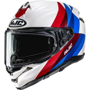 Fullface motorcykelhjelm HJC F72 Racero MC21 hvid-rød-blå