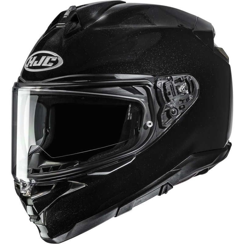 Fullface motorcykelhjelm HJC F72 Solid metallic sort