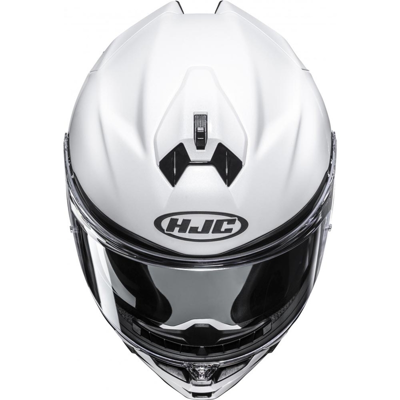 Fullface motorcykelhjelm HJC F72 Solid perlehvid