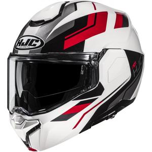 HJC i101 Krone MC1 flip-up motorcykelhjelm hvid-sort-rød