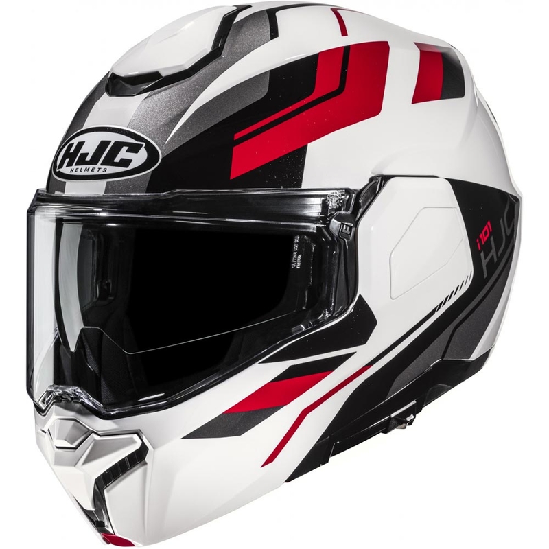 HJC i101 Krone MC1 flip-up motorcykelhjelm hvid-sort-rød