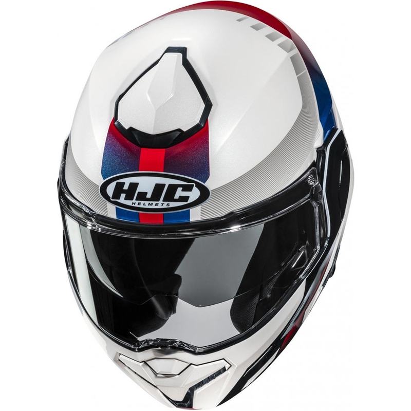 Flip-up motorcykelhjelm HJC i101 Mira MC21 hvid-blå-rød