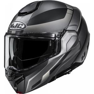 Flip-up motorcykelhjelm HJC i101 Mira MC9SF sort-grå
