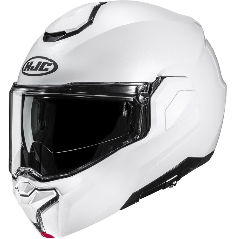 HJC i101 Solid flip-up motorcykelhjelm, perlehvid