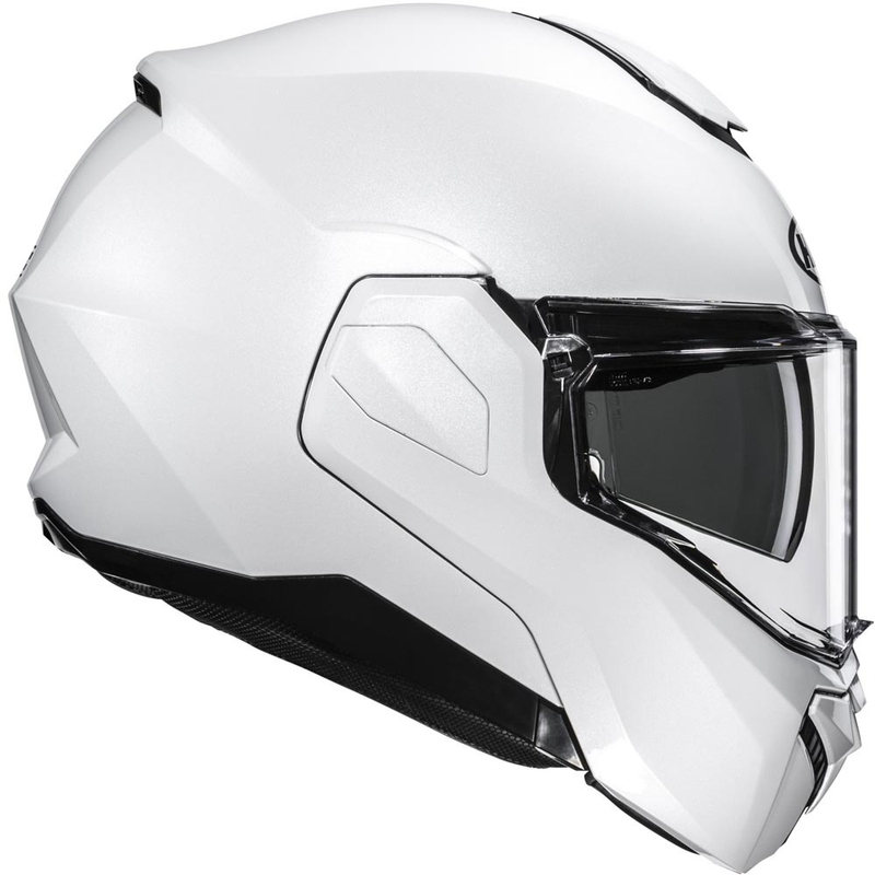 HJC i101 Solid flip-up motorcykelhjelm, perlehvid