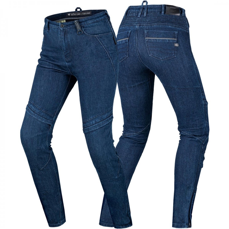 Shima Metro dame lange motorcykeljeans, mørkeblå