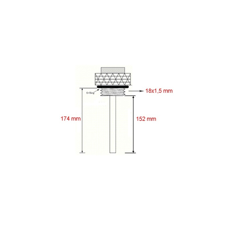 JMT Moto Guzzi/Suzuki olietermometer