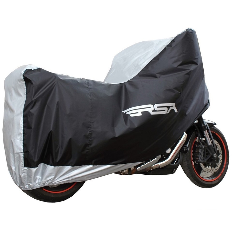 Motorcykelbetræk RSA sort-sølv