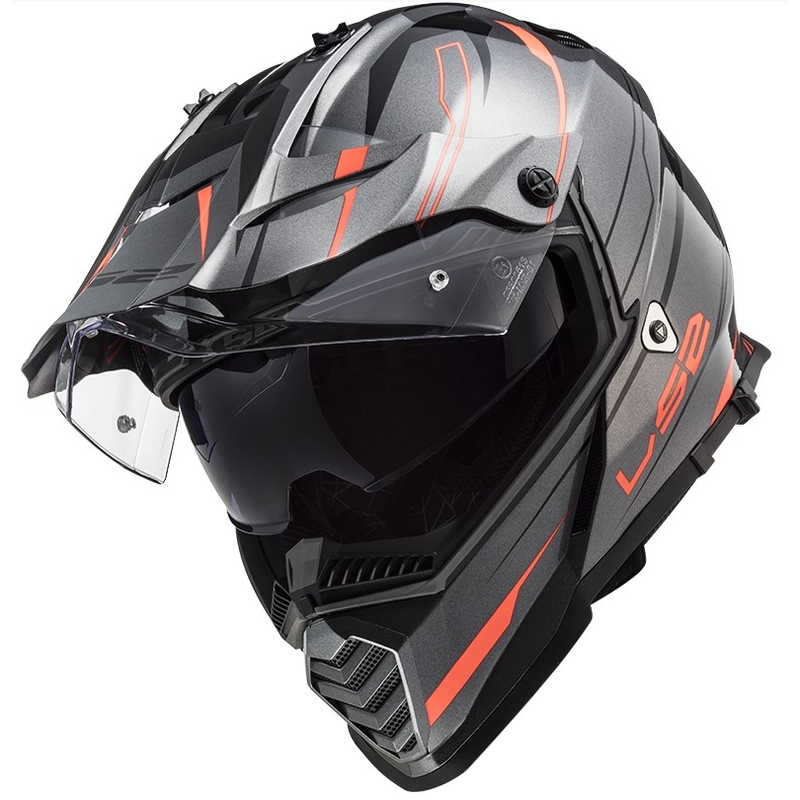 Endurohjelm LS2 MX436 Pioneer EVO Knight titanium orange