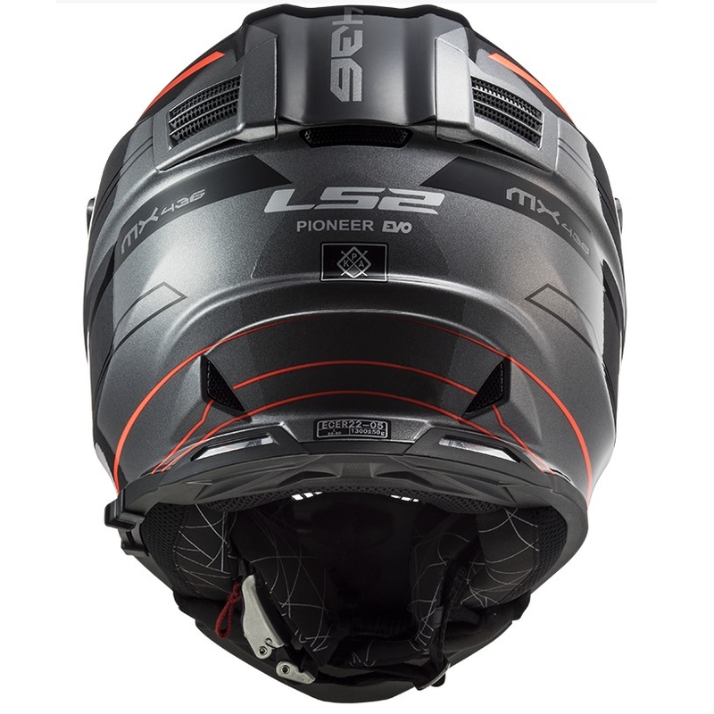 Endurohjelm LS2 MX436 Pioneer EVO Knight titanium orange