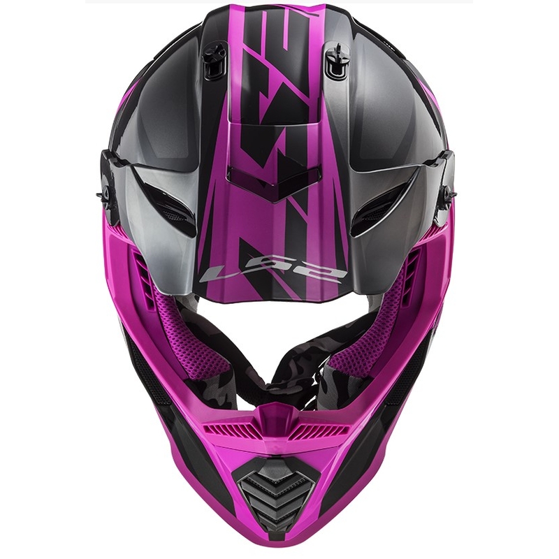Motokrosová přilba LS2 MX437 Fast Evo Roar černo-fialová