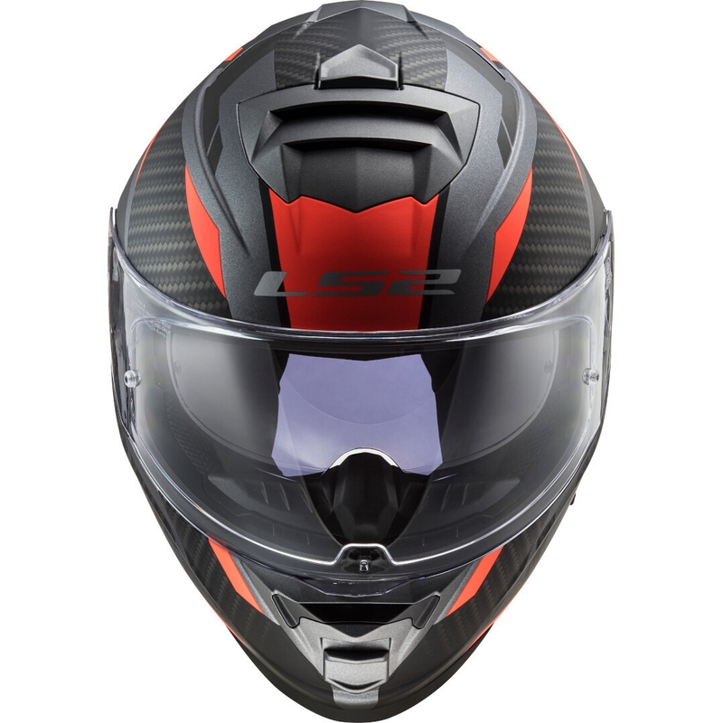 LS2 FF800 Storm Racer titanium-fluo-orange integreret motorcykelhjelm