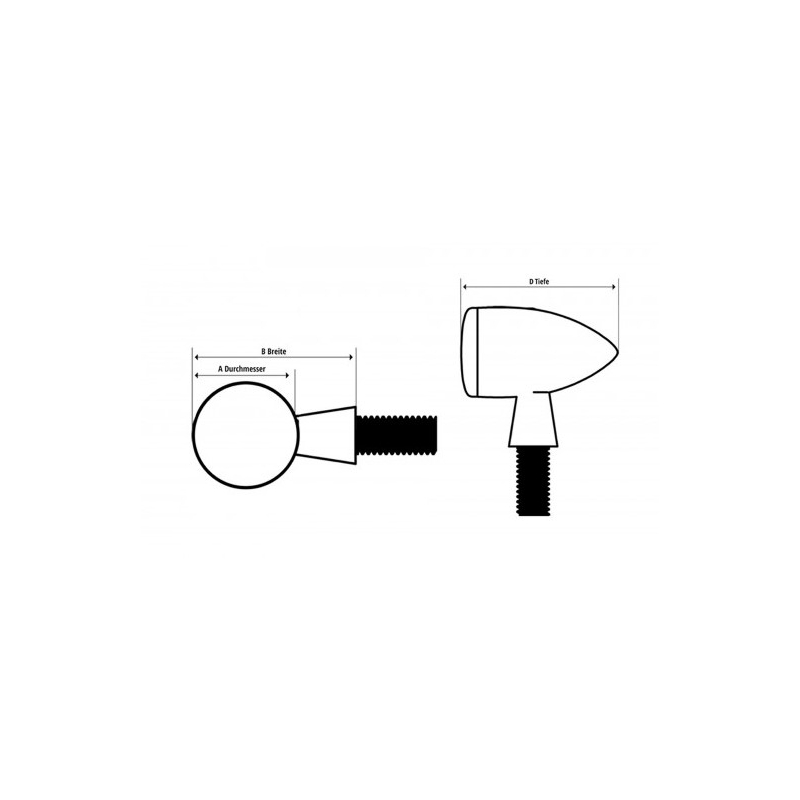 Universal LED-baglygte Highsider INTERSTATE med holder