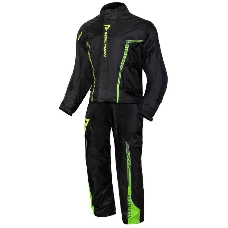 Rebelhorn Patrol Black-Fluo Yellow motorcykeljakke