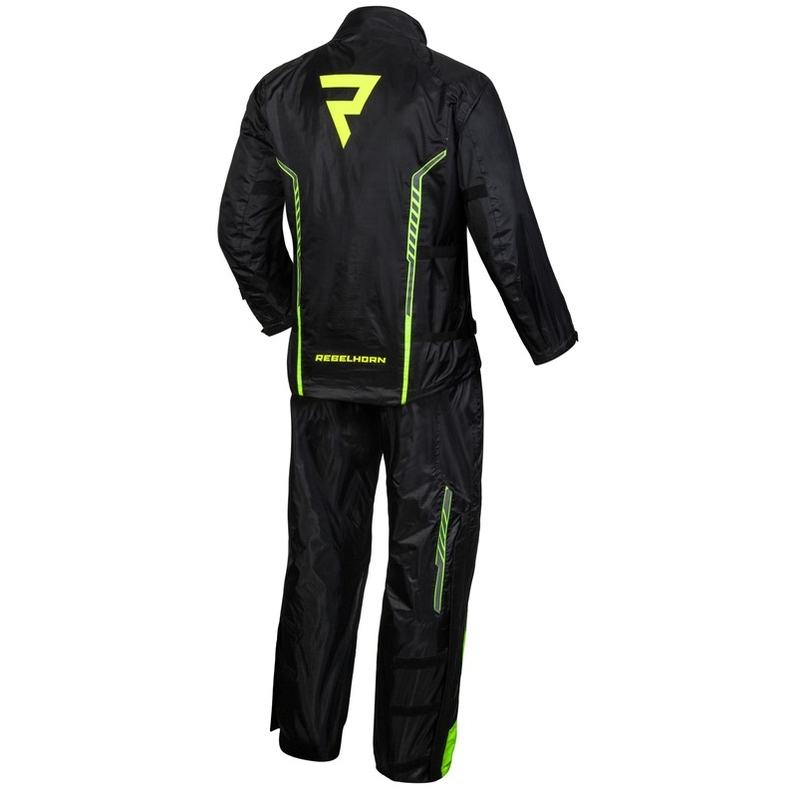 Rebelhorn Patrol Black-Fluo Yellow motorcykeljakke