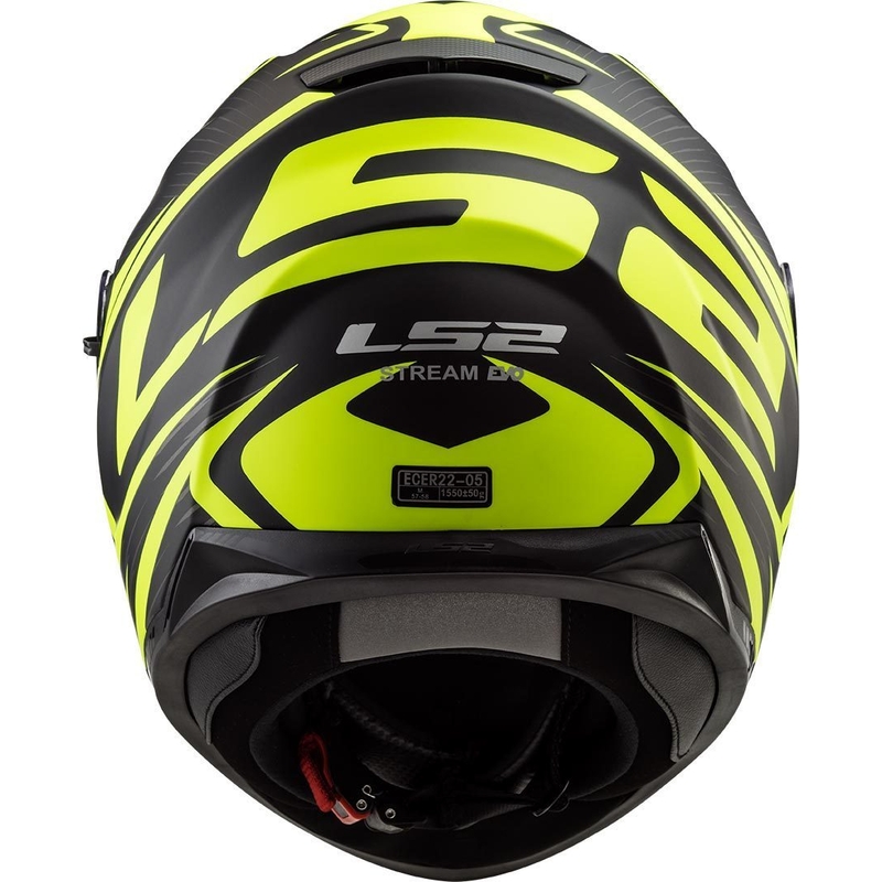 LS2 FF320 Stream Evo Jink sort-fluogul integreret motorcykelhjelm