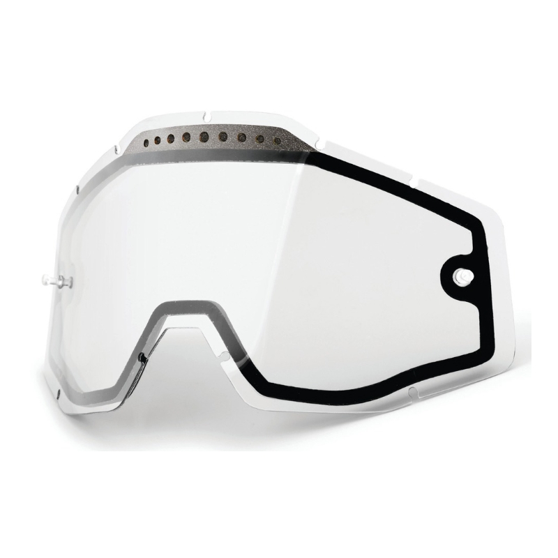 Dobbelt klar plexi til motocrossbriller 100% Racecraft/Accuri/Strata