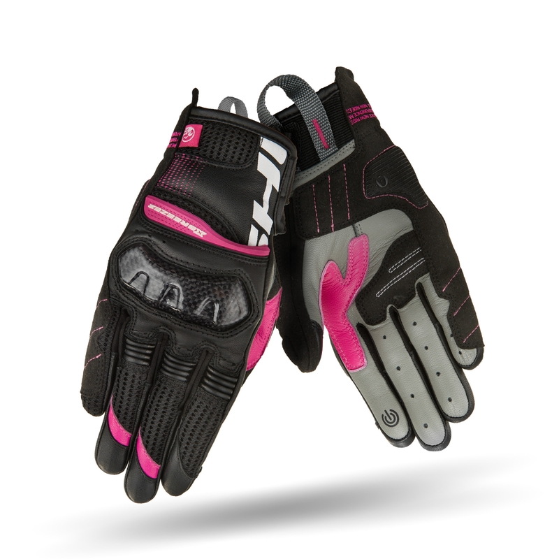 Shima X-Breeze 2 sort og pink motorcykelhandsker til kvinder