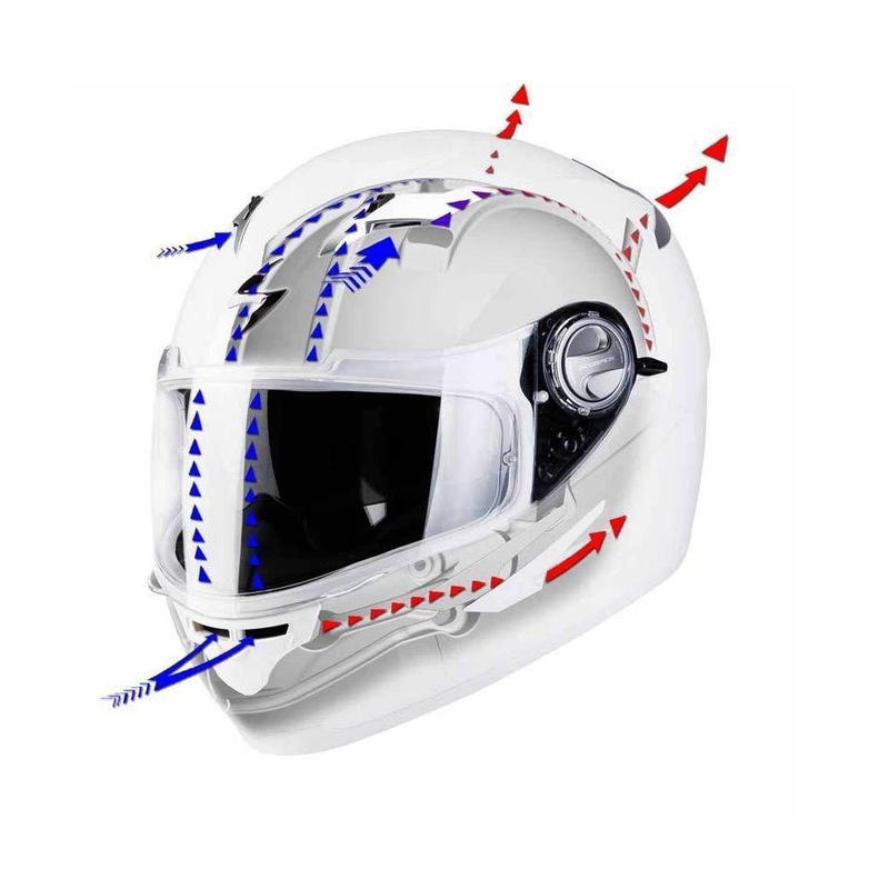 Moto přilba Scorpion EXO-500 AIR THUNDER bílo-černo matná výprodej