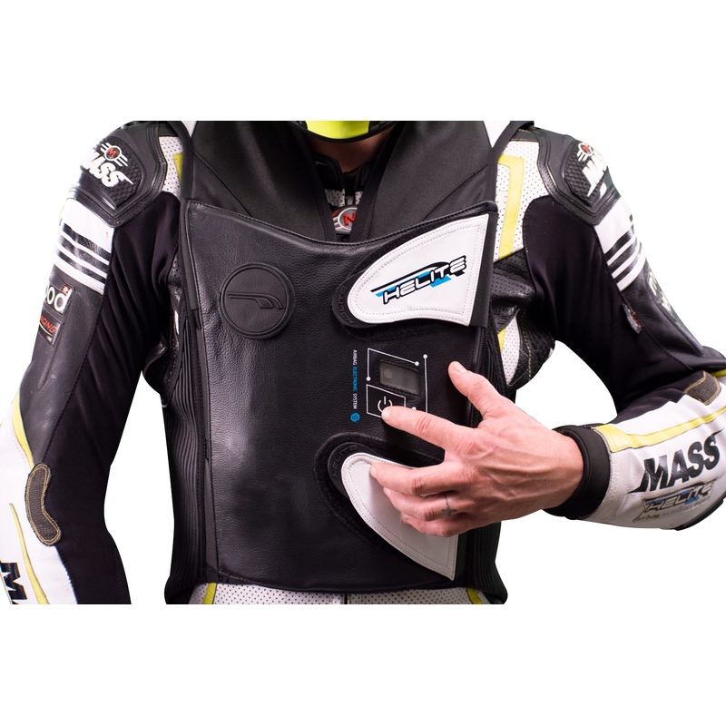 Elektronická airbagová vesta HELITE e-GP Air černo-bílá výprodej